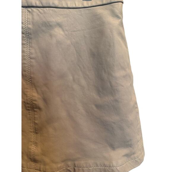 Cupcakes and Cashmere Marrie Skirt Women’s Size 0 Toffee Tan Brown Leather Mini - Picture 3 of 6